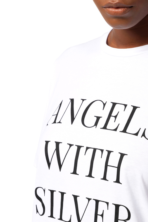 T-shirt in jersey con stampa - Elisabetta Franchi® Outlet