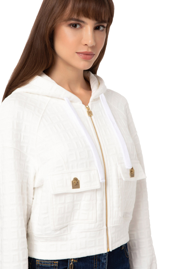 Giacca in felpa jacquard Elisabetta Franchi Outlet