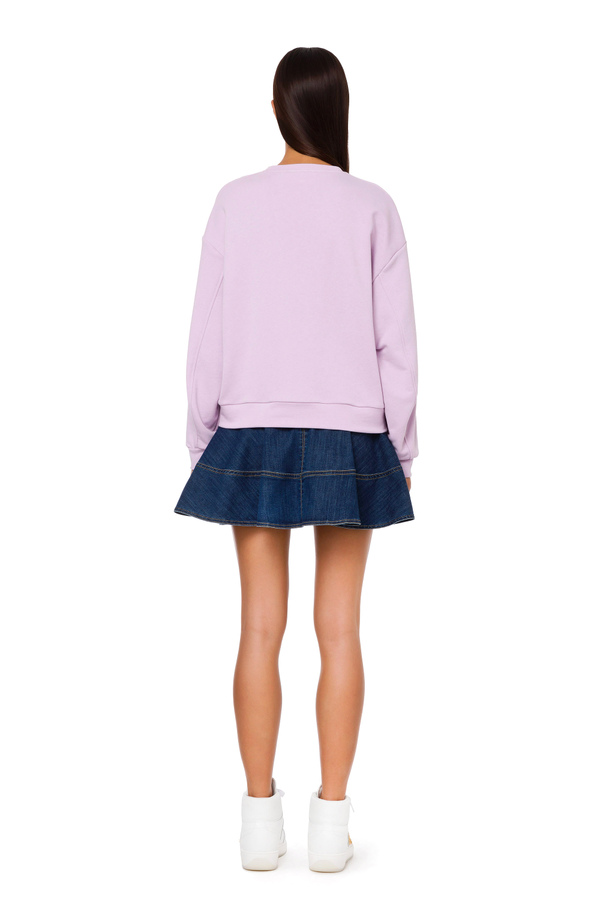 Elisabetta Franchi oversized sweatshirt with embroidery - Elisabetta Franchi® Outlet