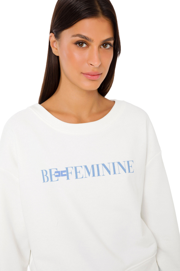 Elisabetta Franchi BE FEMININE short sweatshirt - Elisabetta Franchi® Outlet