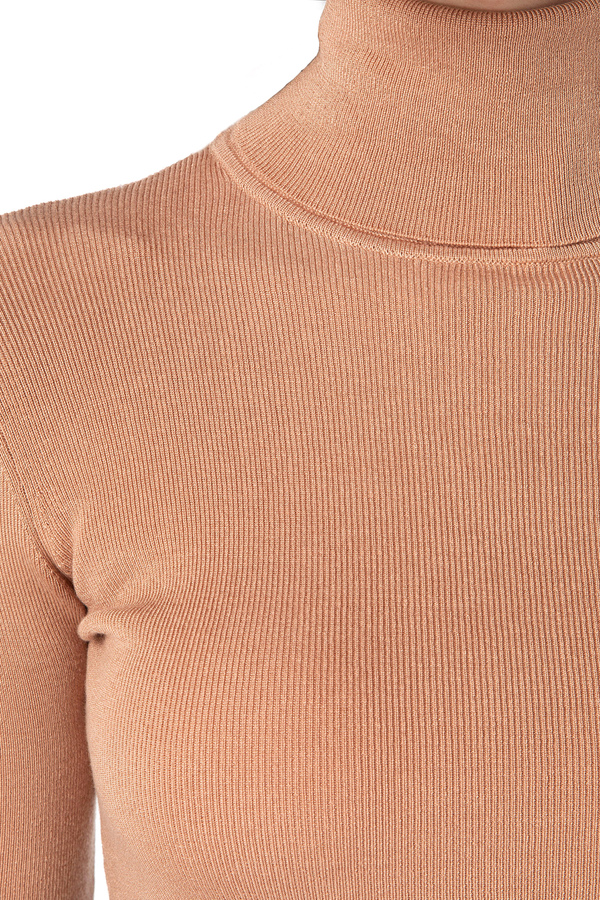 Roll neck top in viscose fabric - Elisabetta Franchi® Outlet