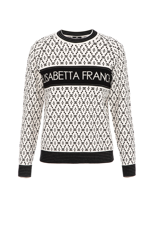 Top with diamond pattern logo - Elisabetta Franchi® Outlet