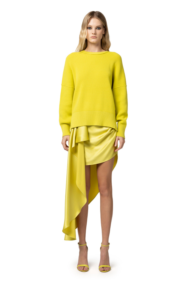 Viscose pullover with batwing sleeves - Elisabetta Franchi® Outlet