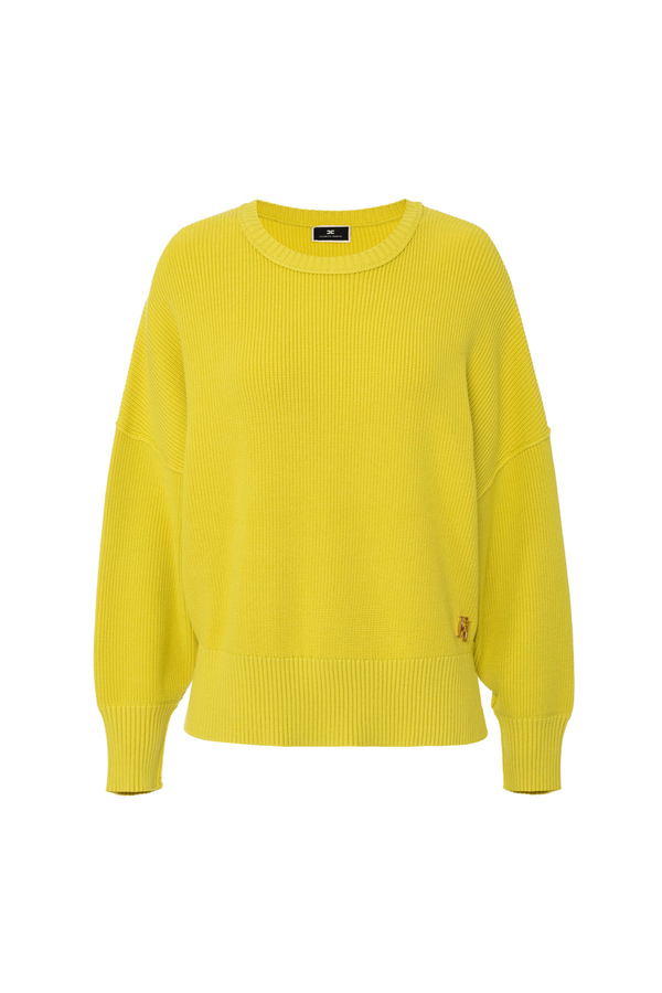 Viscose pullover with batwing sleeves - Elisabetta Franchi® Outlet