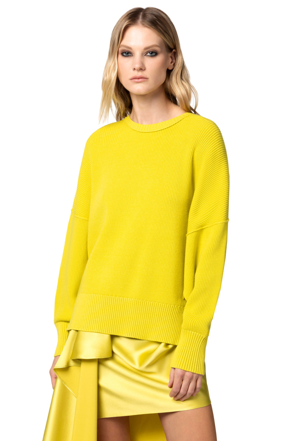 Viscose pullover with batwing sleeves - Elisabetta Franchi® Outlet