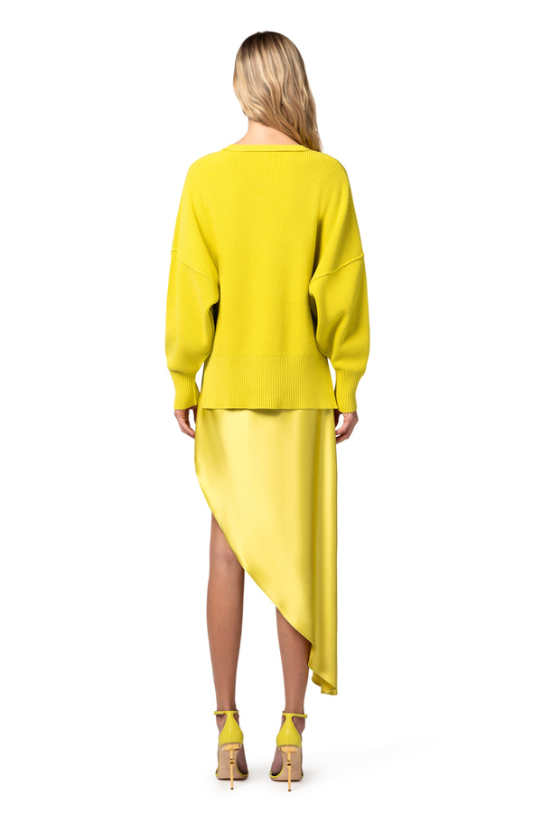 Viscose pullover with batwing sleeves - Elisabetta Franchi® Outlet