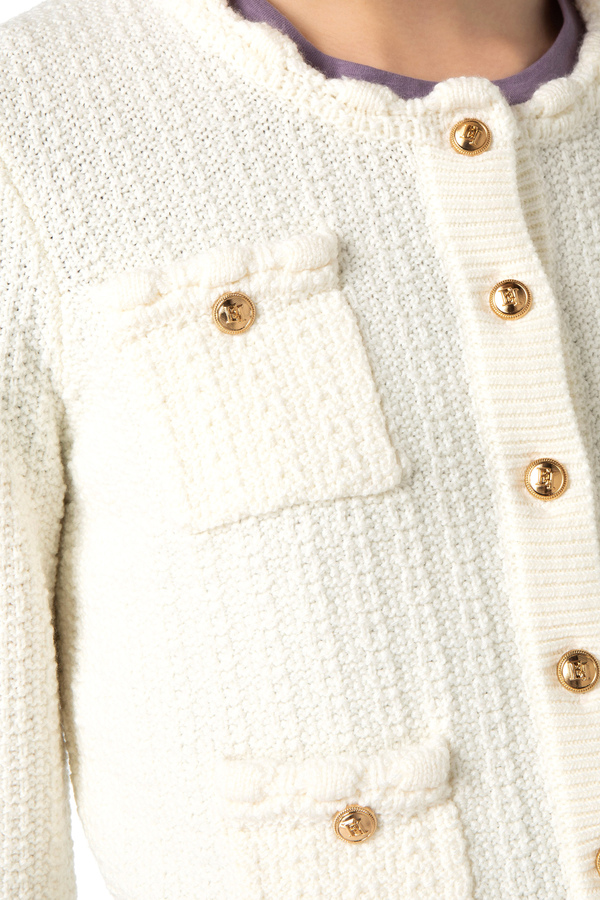 Cardigan in maglia multitasca - Elisabetta Franchi® Outlet