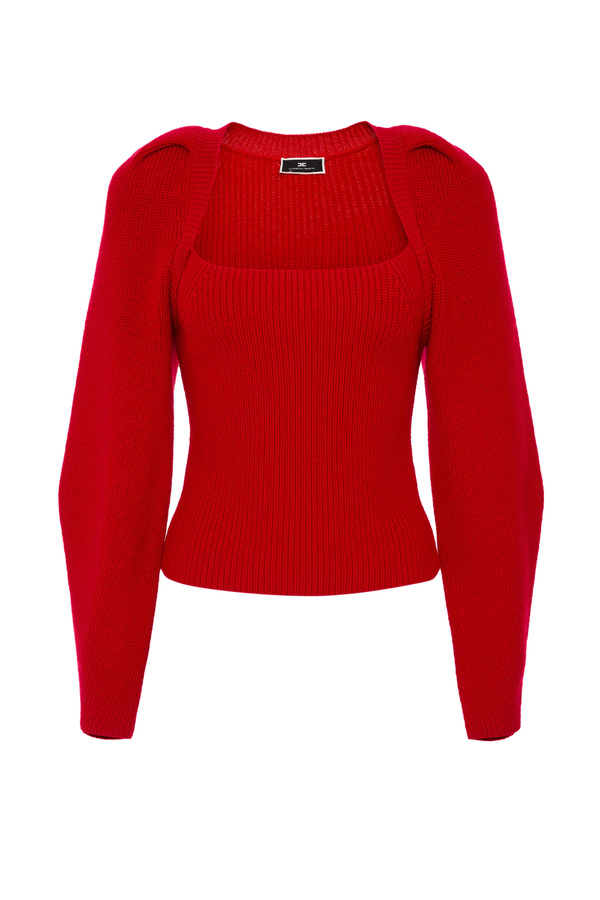 Wide sleeve sweater by Elisabetta Franchi - Elisabetta Franchi® Outlet