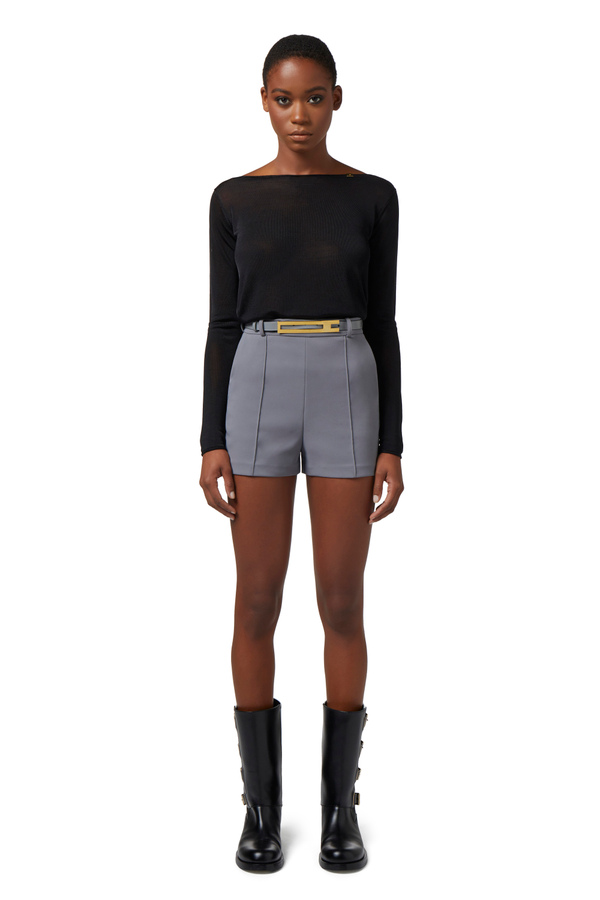 Top in viscosa lucida - Elisabetta Franchi® Outlet