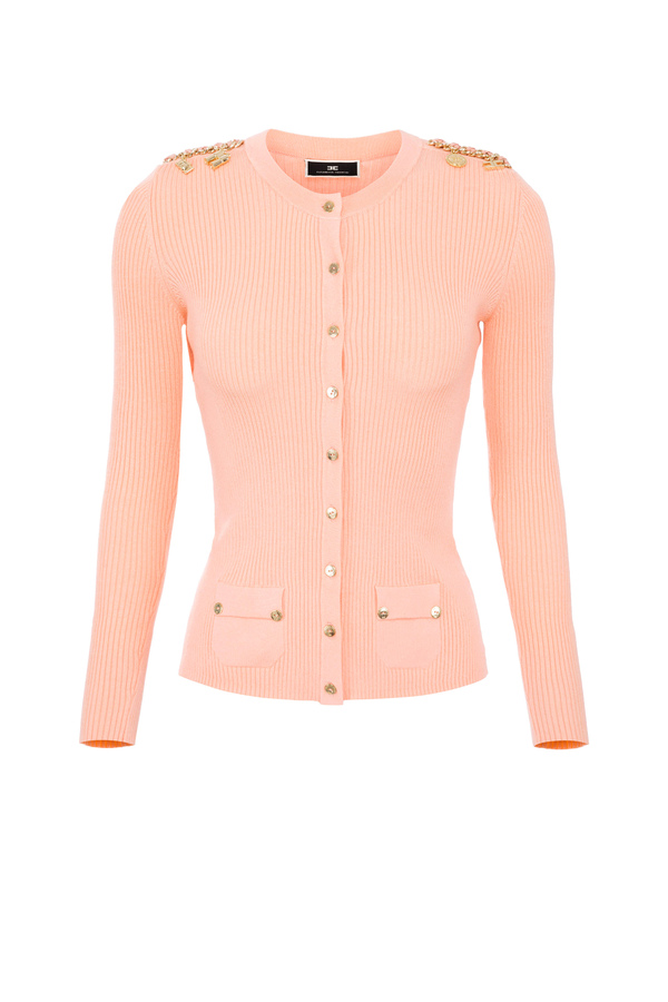 Cardigan with safari charms - Elisabetta Franchi® Outlet