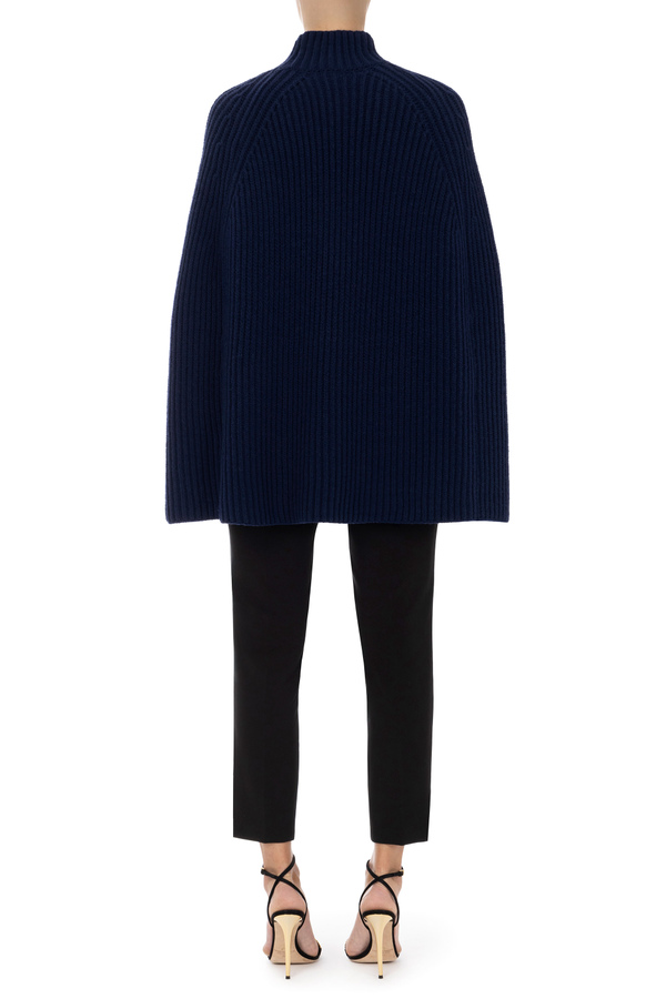 Pullover mit Rippmuster, hohem Kragen und Horsebit-Detail - Elisabetta Franchi® Outlet