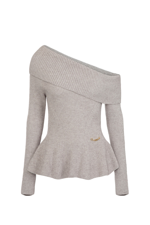 Strickpullover im Godet-Schnitt - Elisabetta Franchi® Outlet