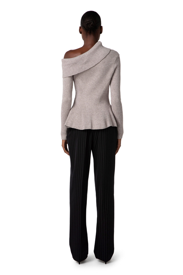Strickpullover im Godet-Schnitt - Elisabetta Franchi® Outlet