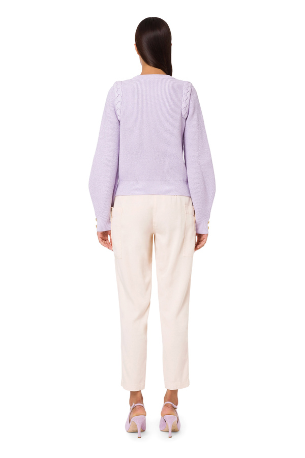 Sweater with balloon sleeves - Elisabetta Franchi® Outlet