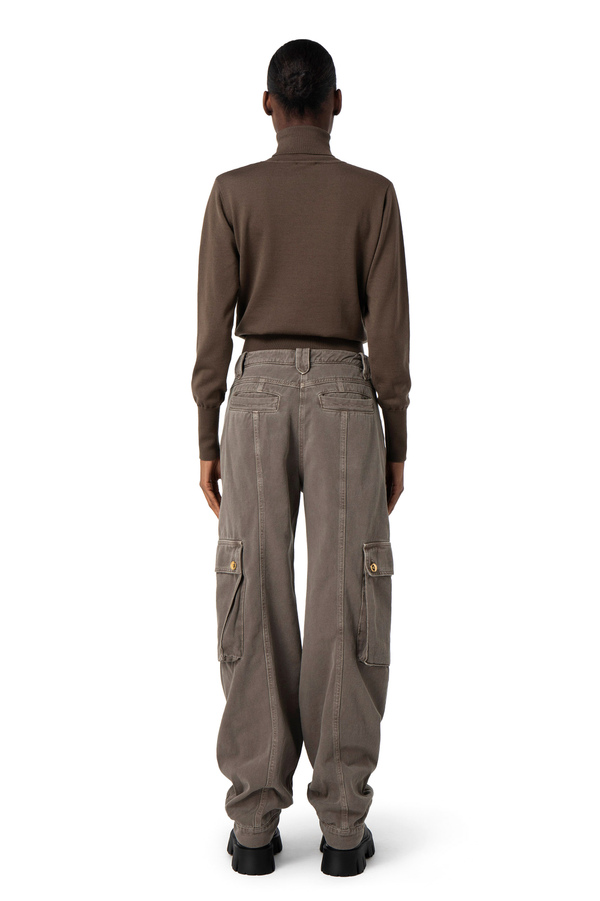 Rollkragenpullover aus Wolle mit Cut-out - Elisabetta Franchi® Outlet