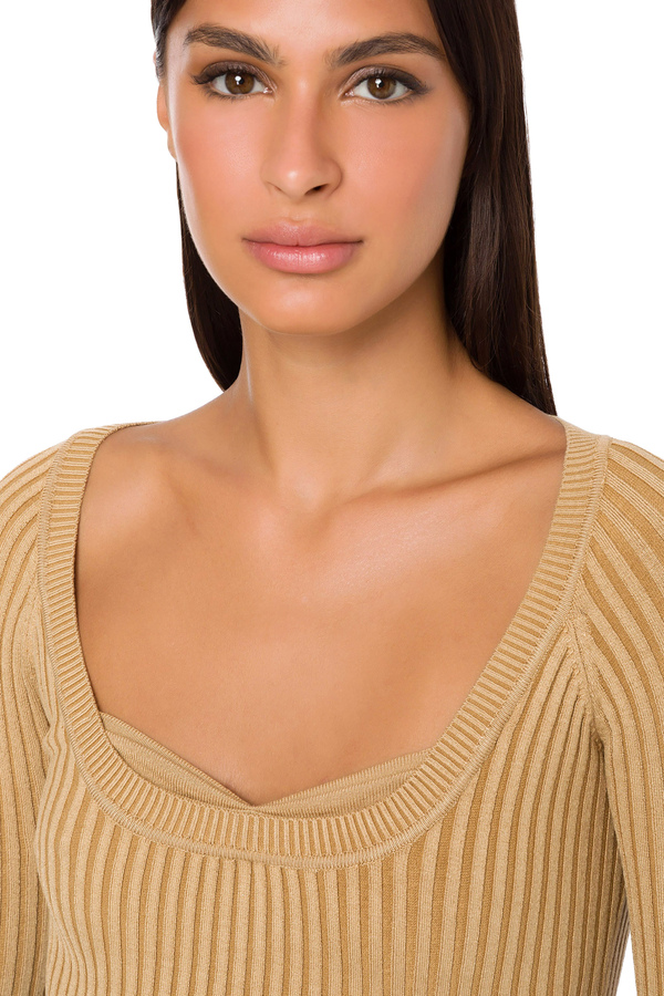Elisabetta Franchi shirt with wide neckline - Elisabetta Franchi® Outlet
