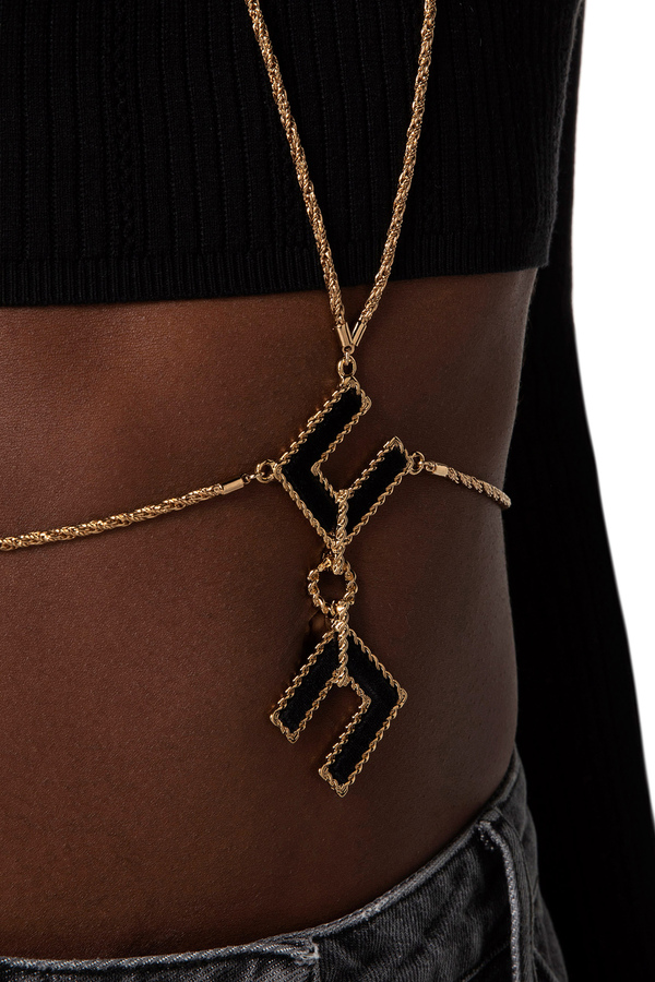 Cropped-Top aus Lyocell in Rippoptik mit Cut-out - Elisabetta Franchi® Outlet