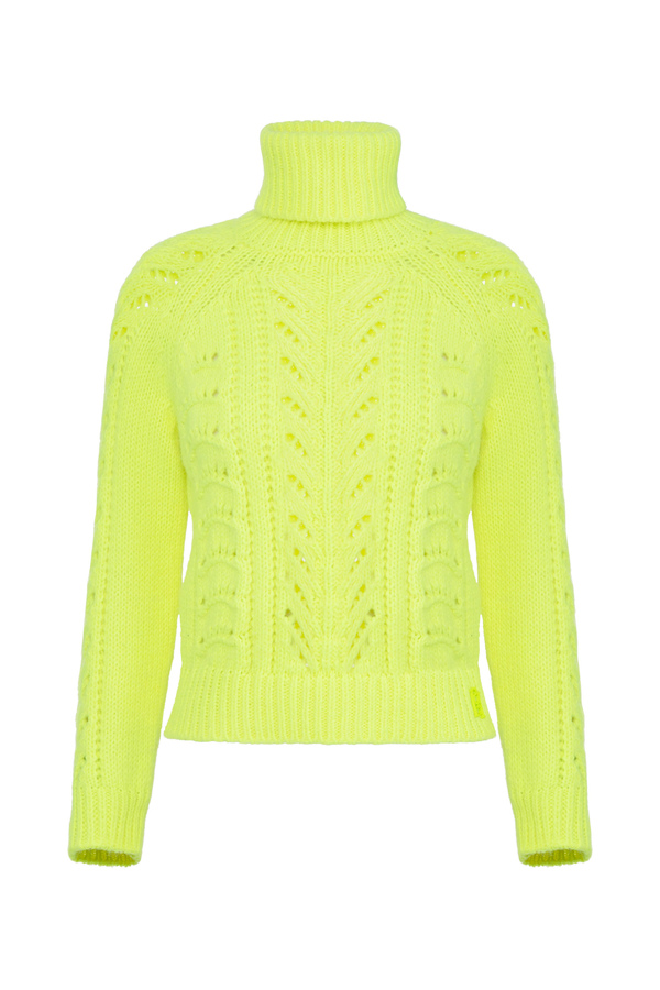 Alpaca-blend roll neck jumper - Elisabetta Franchi® Outlet