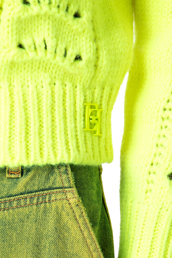 Alpaca-blend roll neck jumper - Elisabetta Franchi® Outlet