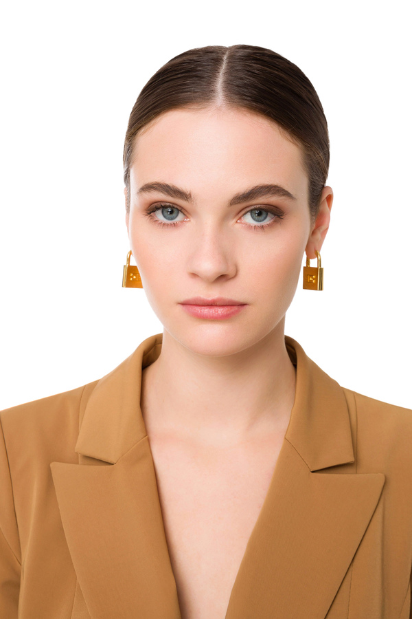 Elisabetta Franchi padlock earrings - Elisabetta Franchi® Outlet
