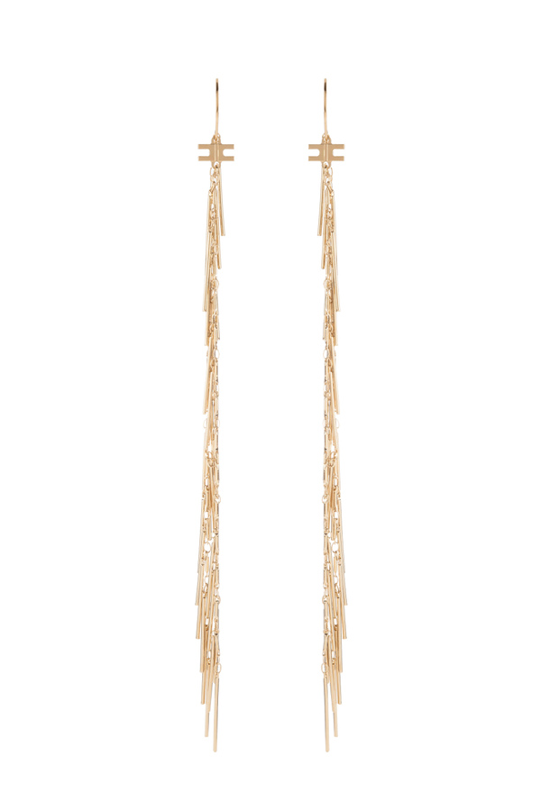 Pendant earring made of chains - Elisabetta Franchi® Outlet