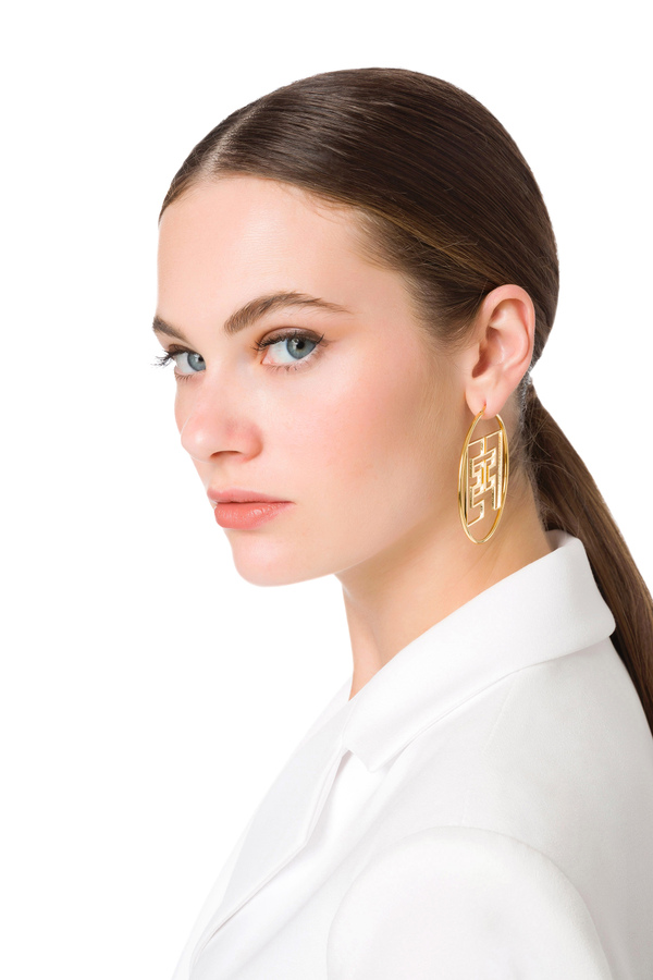 Elisabetta Franchi round earrings - Elisabetta Franchi® Outlet