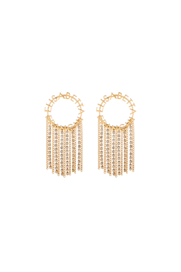 Boucles d’oreilles en cercle avec pompons pendentifs - Elisabetta Franchi® Outlet