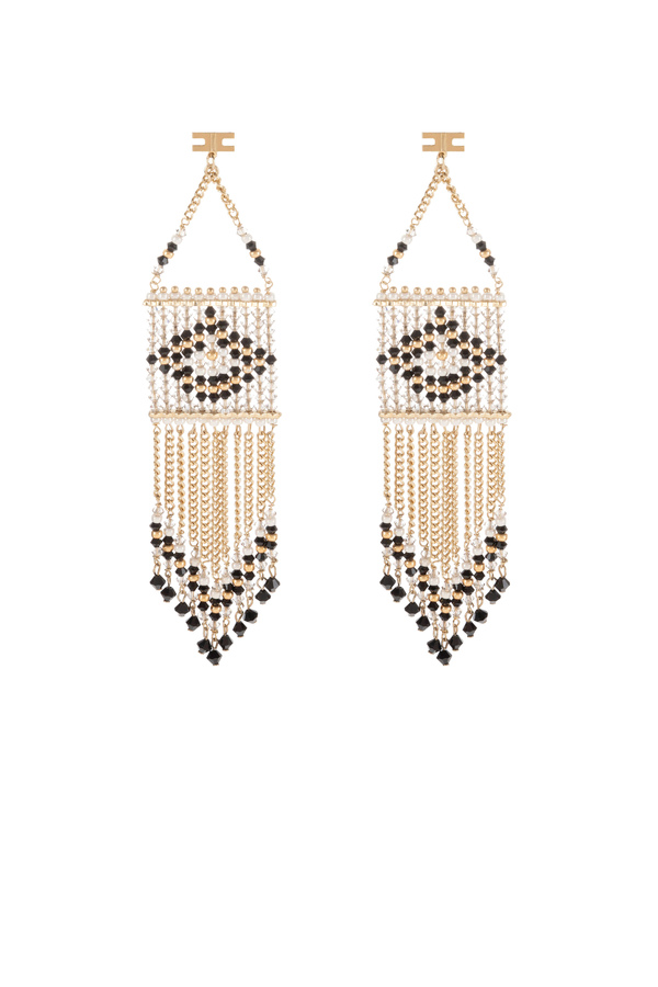 Boucles d’oreilles pendentifs en perles - Elisabetta Franchi® Outlet