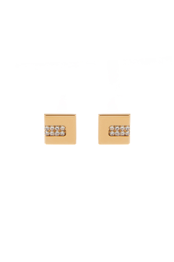 Orecchini logo cubo con cubo - Elisabetta Franchi® Outlet