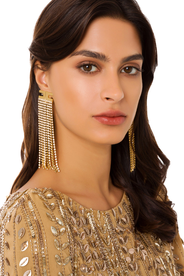 Elisabetta Franchi cascade earrings - Elisabetta Franchi® Outlet