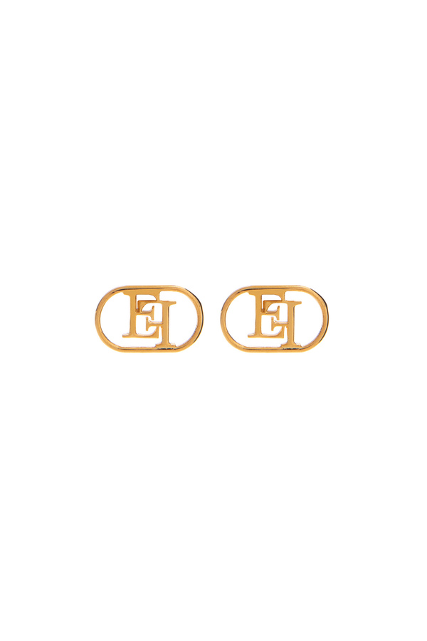 Orecchini logo ovale - Elisabetta Franchi® Outlet