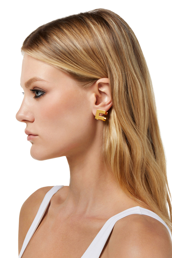 Orecchini logo double - Elisabetta Franchi® Outlet