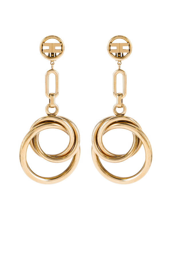 Light gold porthole earrings - Elisabetta Franchi® Outlet