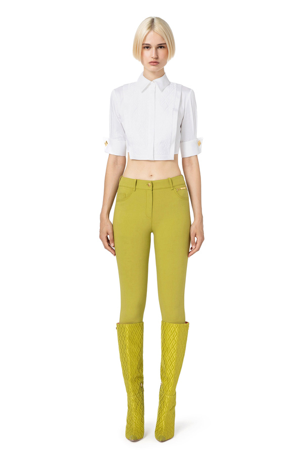 5-Pocket trousers in bi-elastic fabric - Elisabetta Franchi® Outlet