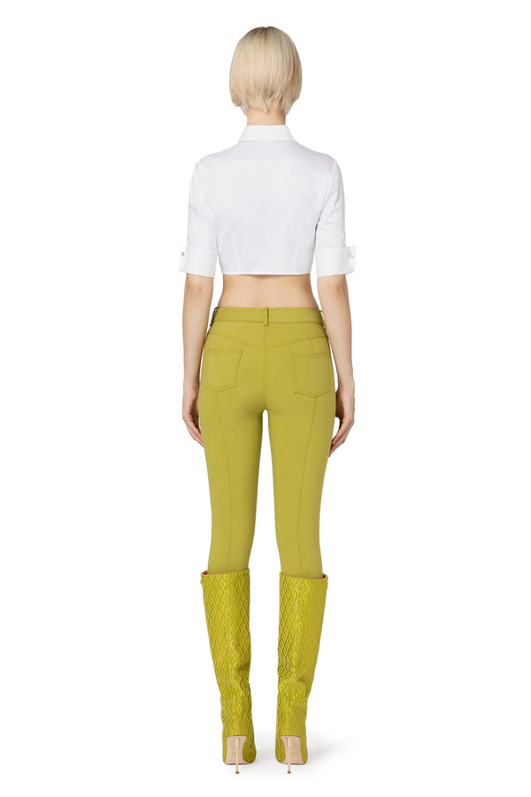 5-Pocket trousers in bi-elastic fabric - Elisabetta Franchi® Outlet