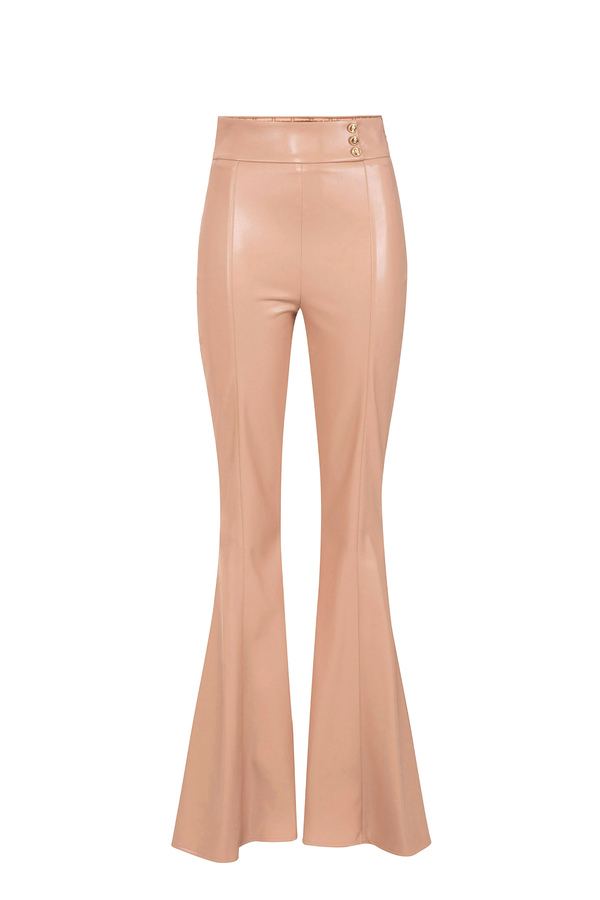 Pantalon palazzo en matériau synthétique - Elisabetta Franchi® Outlet