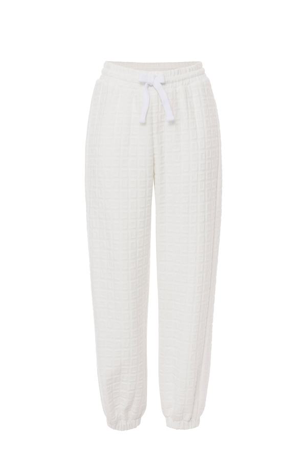 Jacquard fleece trousers - Elisabetta Franchi® Outlet