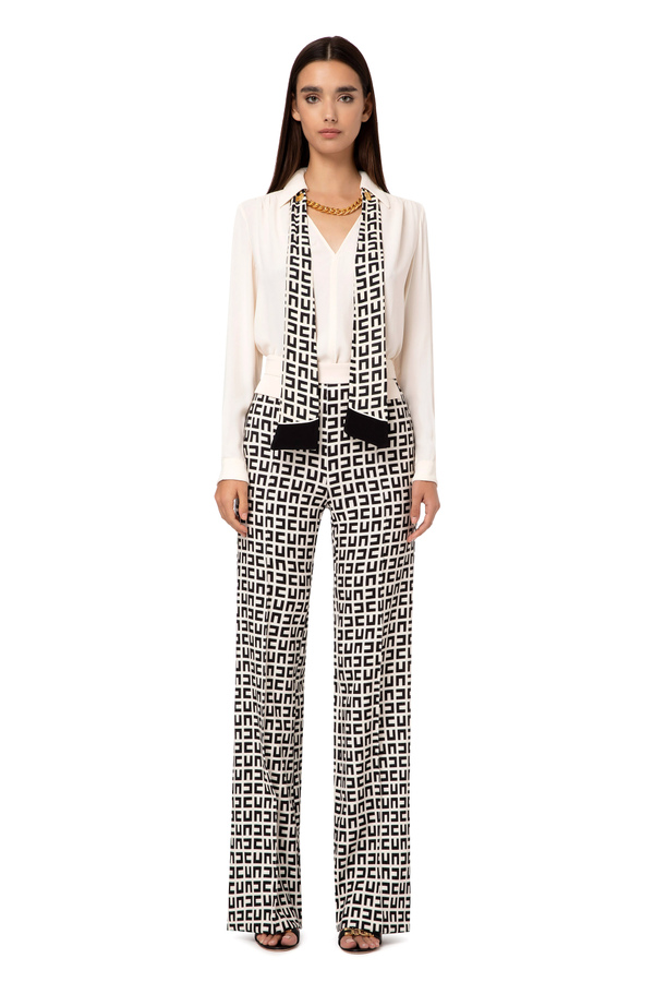 Palazzo fit trousers - Elisabetta Franchi® Outlet