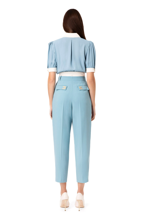 Pantalon avec construction couture - Elisabetta Franchi® Outlet