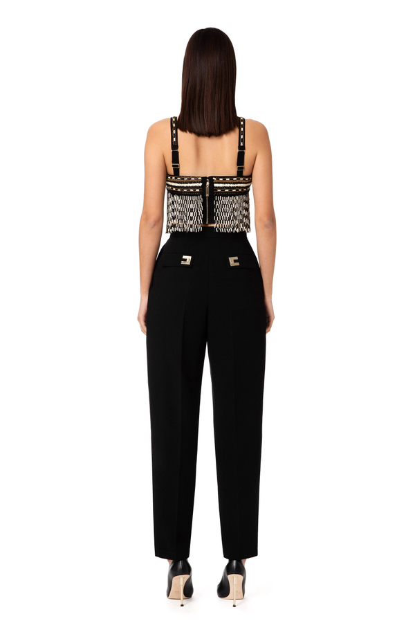 Tailored trousers - Elisabetta Franchi® Outlet