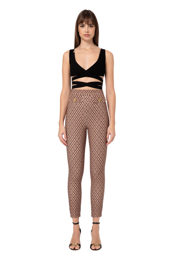 Tapered fit trousers - Elisabetta Franchi® Outlet