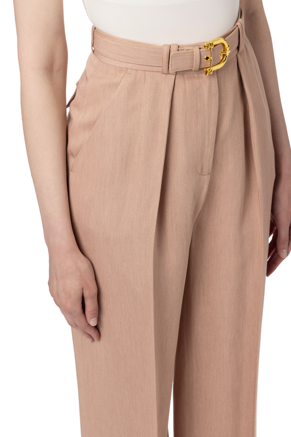 Trousers with darts - Elisabetta Franchi® Outlet
