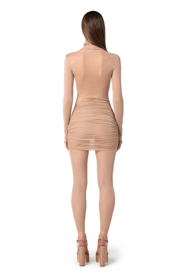 Eng geschnittenes Kleid aus Jersey-Lurex - Elisabetta Franchi® Outlet