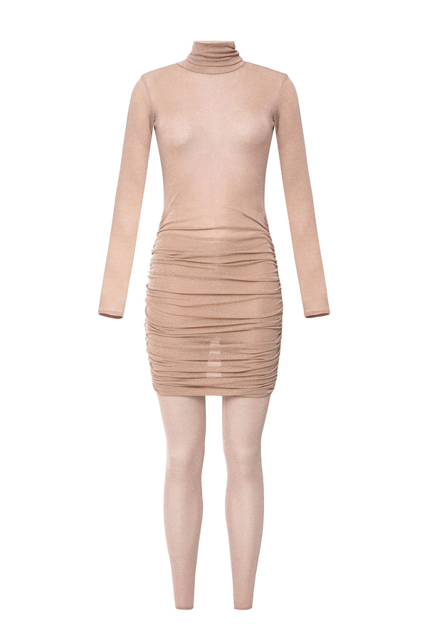 Eng geschnittenes Kleid aus Jersey-Lurex - Elisabetta Franchi® Outlet