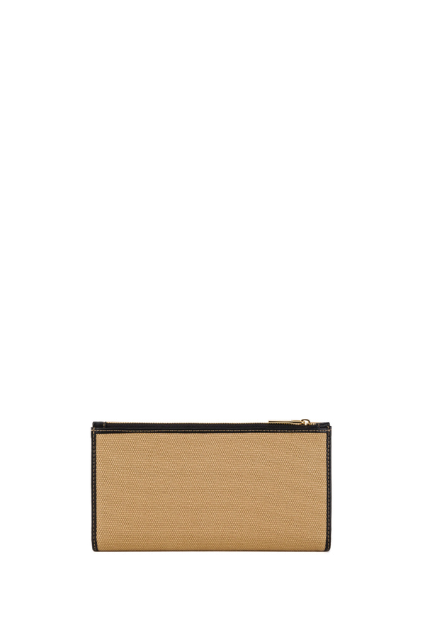 Logo-emblazoned canvas wallet | Elisabetta Franchi® Outlet