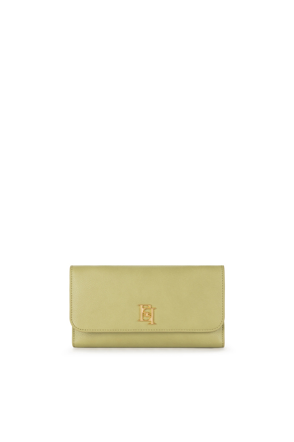 Portafogli con tracolla con logo in metallo - Elisabetta Franchi® Outlet
