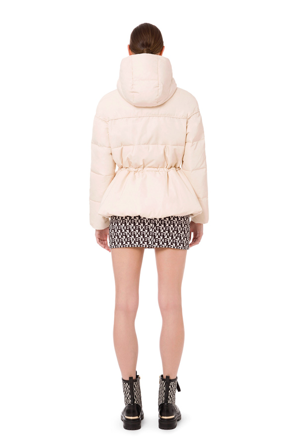 Short down jacket with doll effect - Elisabetta Franchi® Outlet