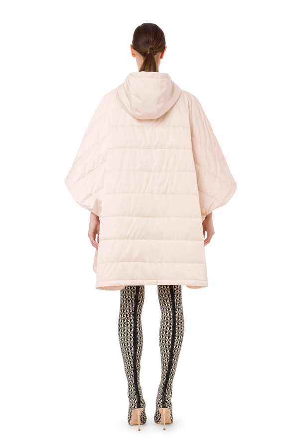 Padded cape with hood and maxi pocket - Elisabetta Franchi® Outlet