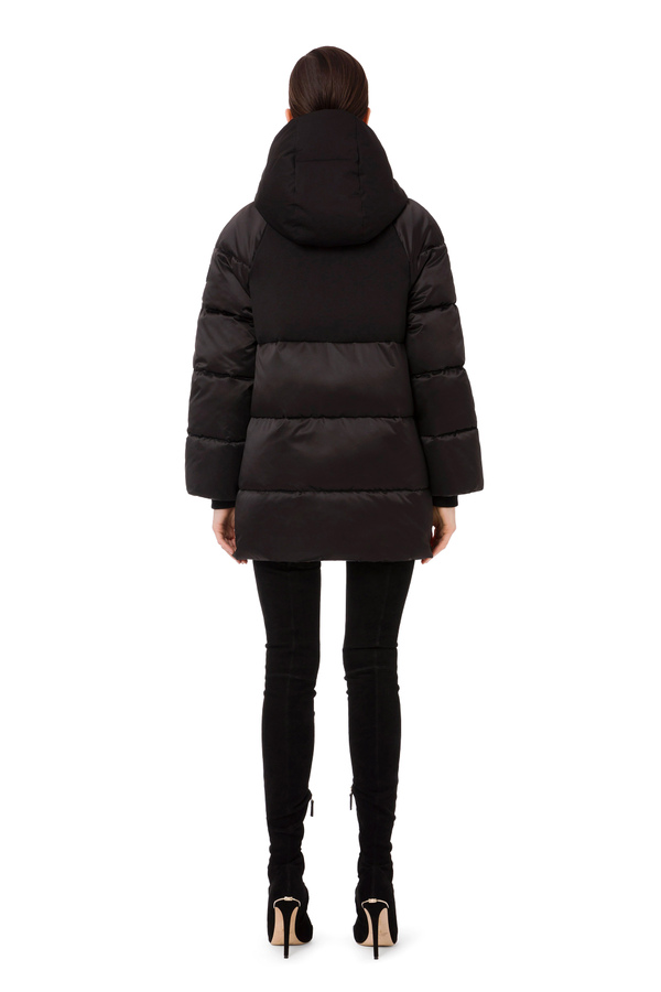 Padded quilted coat with removable hood - Elisabetta Franchi® Outlet