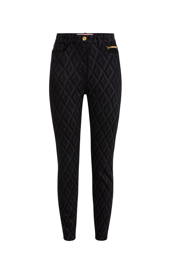 Skinny jeans with diamond print - Elisabetta Franchi® Outlet